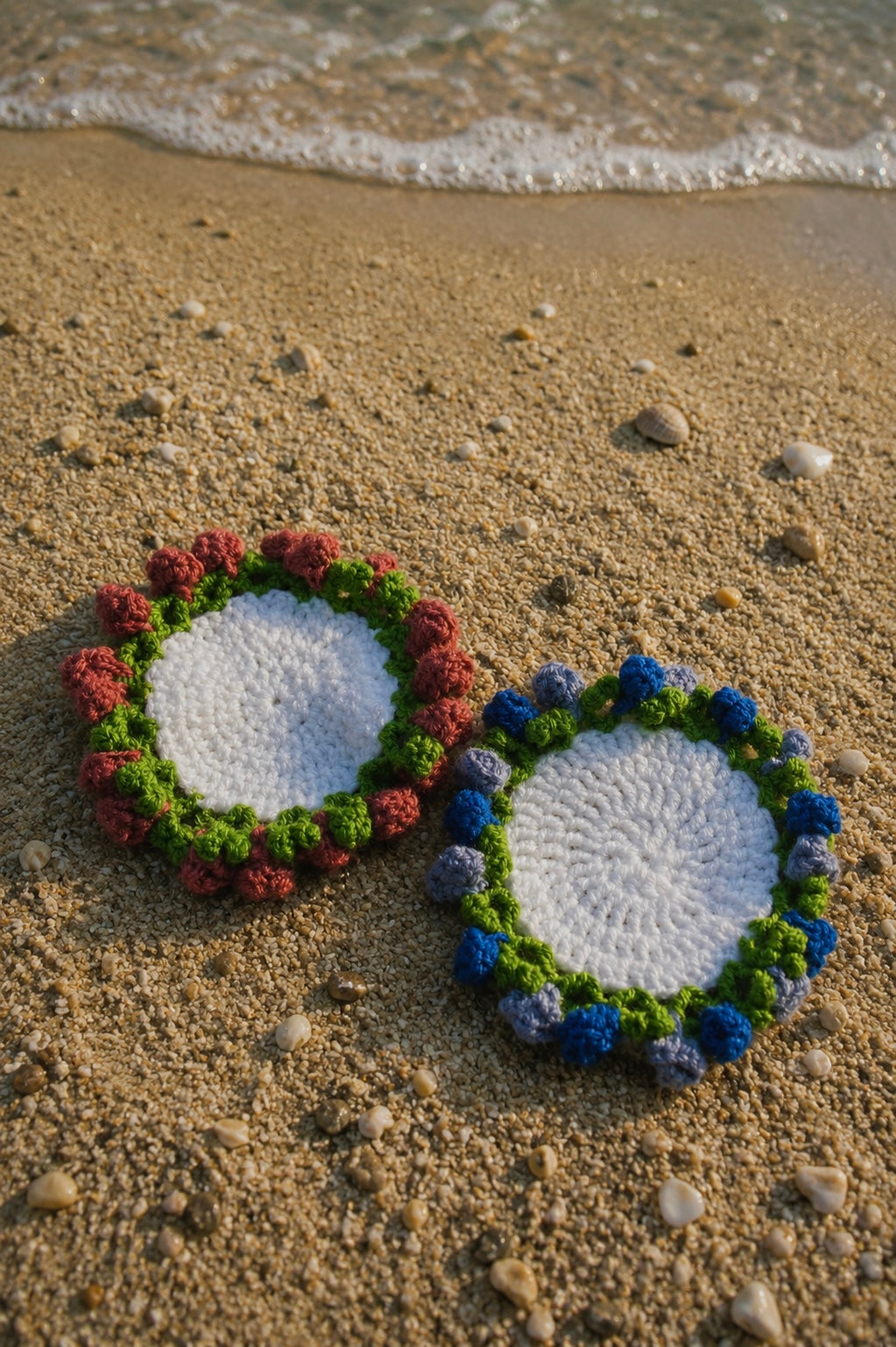 Lot de dessous de verre en crochet personnalisables – Faits main | Khayti