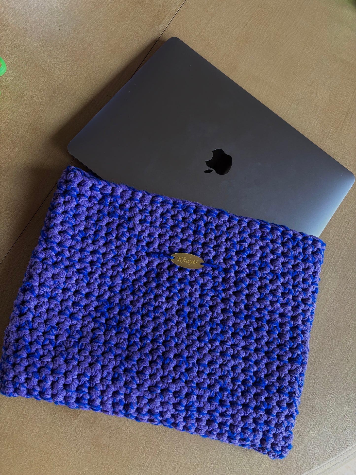 Pochette d'ordinateur en crochet - Fait main