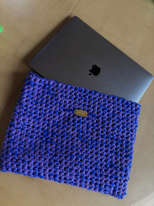 Pochette d'ordinateur en crochet - Fait main