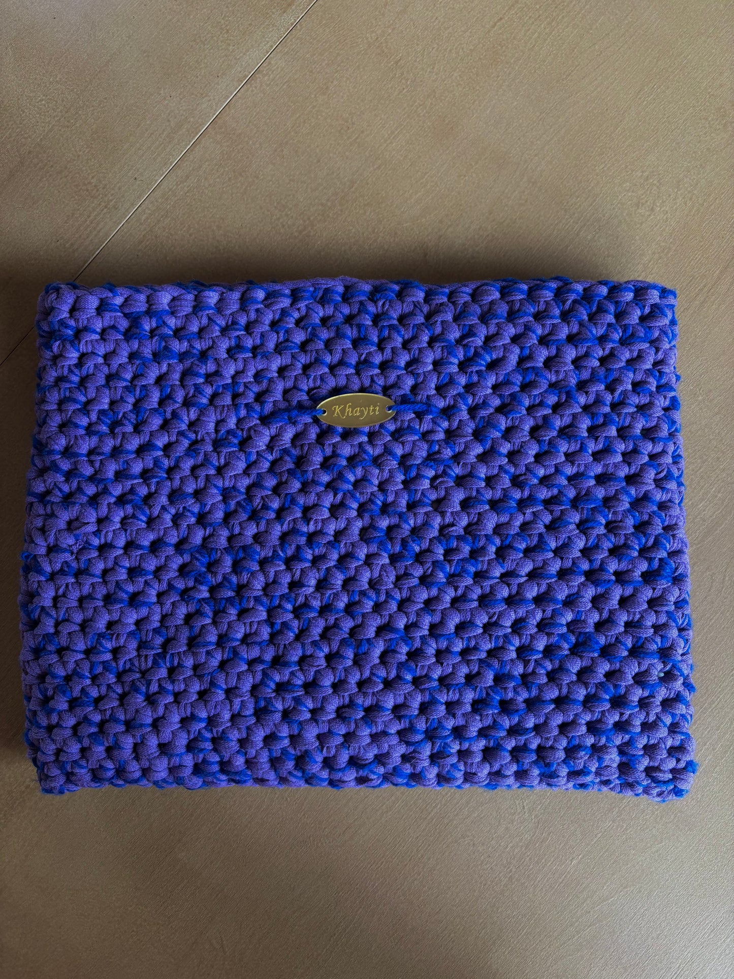 Pochette d'ordinateur en crochet - Fait main